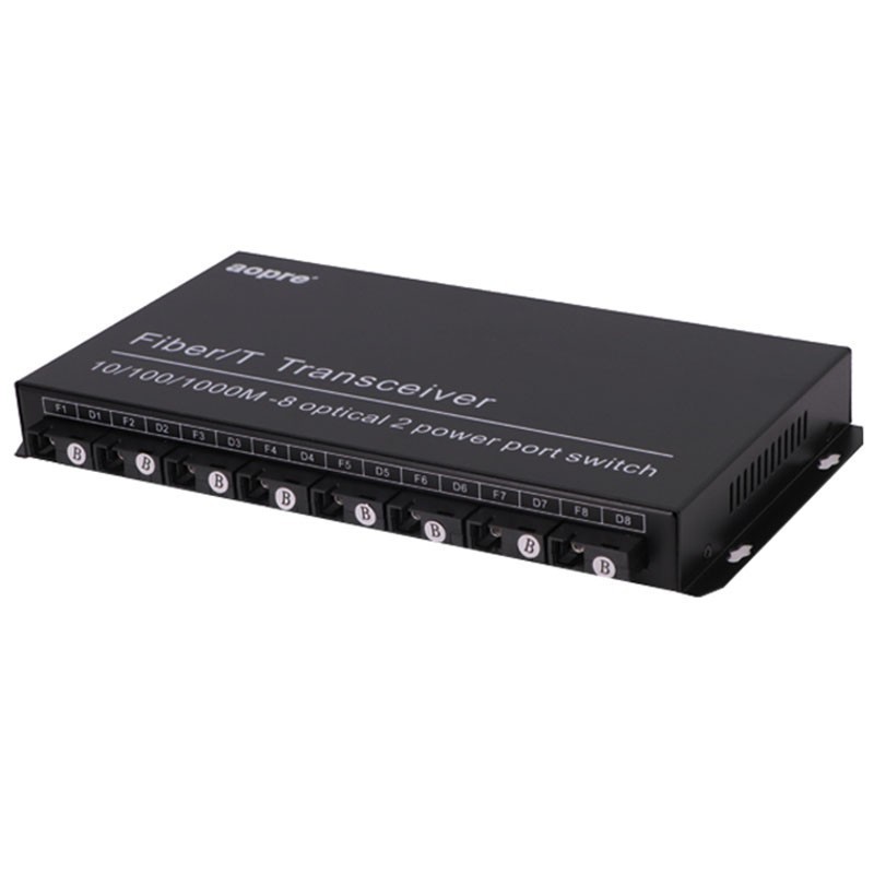 匯聚型百兆/千兆8光2電交換機