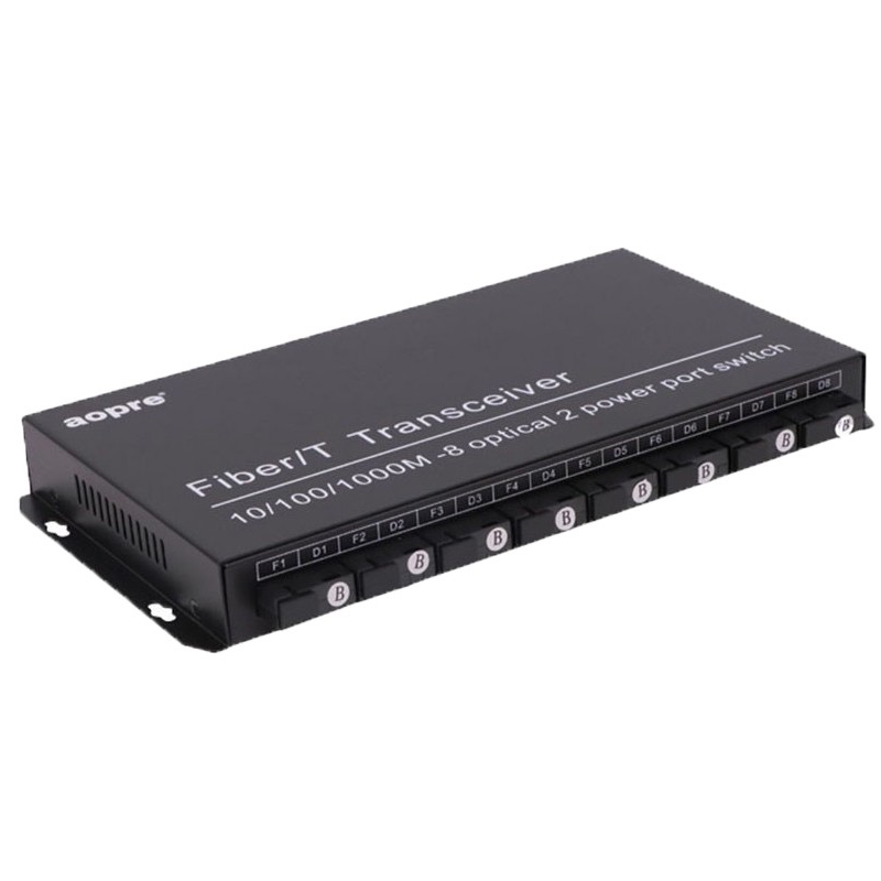匯聚型百兆/千兆8光2電交換機