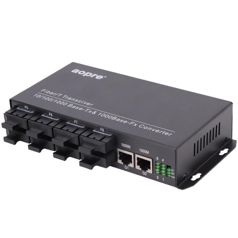 匯聚型百兆/千兆8光2電交換機