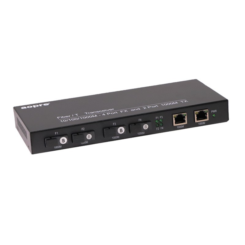 匯聚型百兆/千兆4光2電交換機(jī)
